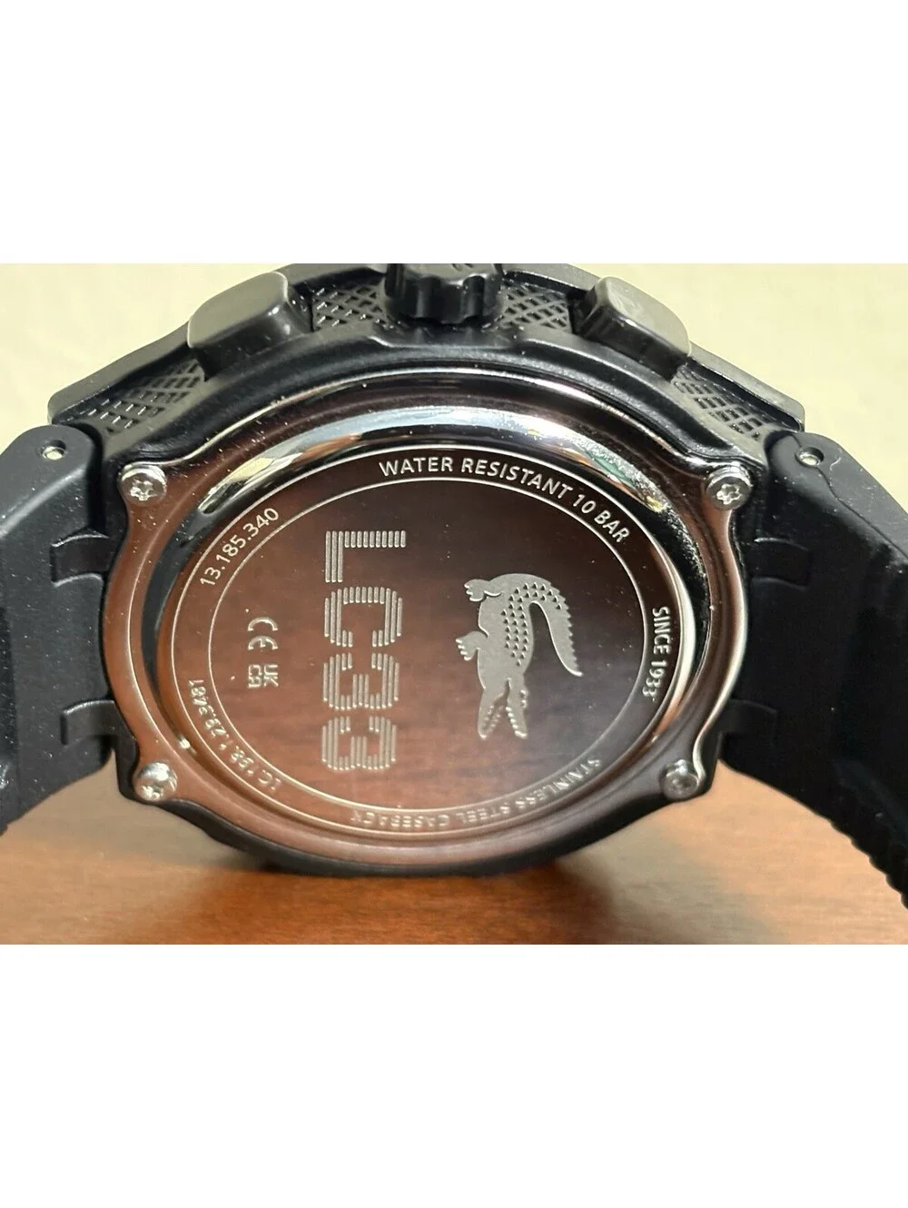 LACOSTE LC33 ANALOG & DIGITAL Black Mens WATCH 45mm 2011365 - New In Box!